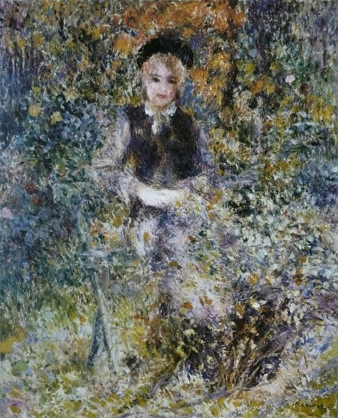 Pierre-Auguste Renoir -Jeune Fille sur un banc