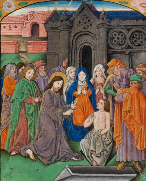 Raising of Lazarus (f. 11r) Cropped