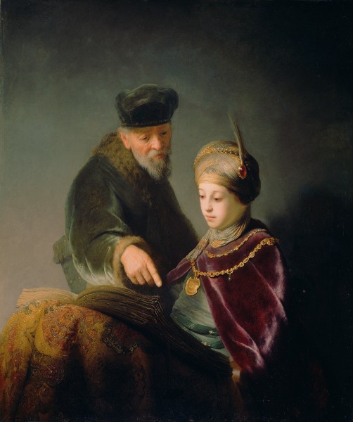 Rembrandt Harmensz. van Rijn - A Young Scholar and his Tutor - Google Art Project