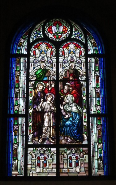 Saint John Neumann Catholic Church (Sunbury, Ohio) - stained glass, Finding the Child Jesus in the Temple