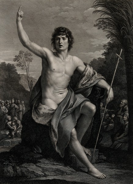 Saint John the Baptist. Etching by R. Morghen after S. Tofan Wellcome V0032482