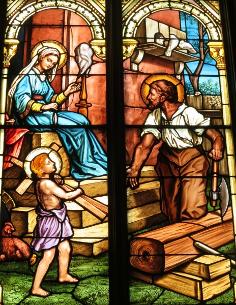 Saint Mary Catholic Church (Dayton, Ohio) - stained glass, House of Nazareth