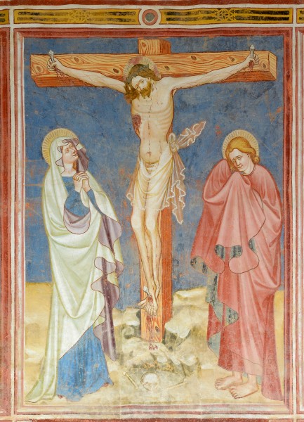 Sankt Katharina in Breien Völs am Schlern Erzengel Kreuzigung