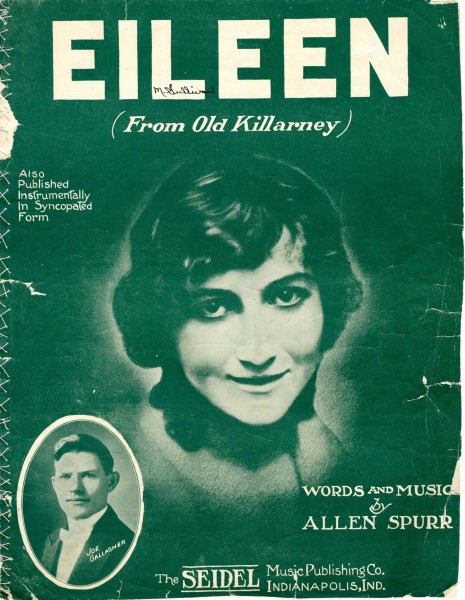 Sheet music cover - EILEEN - FROM OLD KILLARNEY (1914)