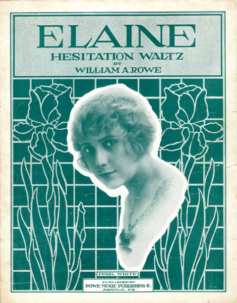 Sheet music cover - ELAINE - HESITATION WALTZES (1915)