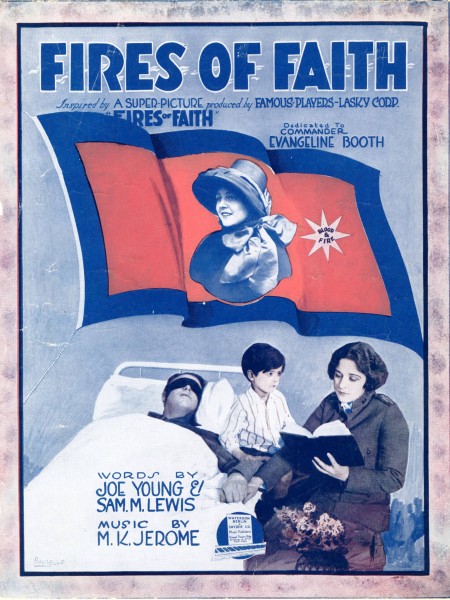 Sheet music cover - FIRES OF FAITH (1919)