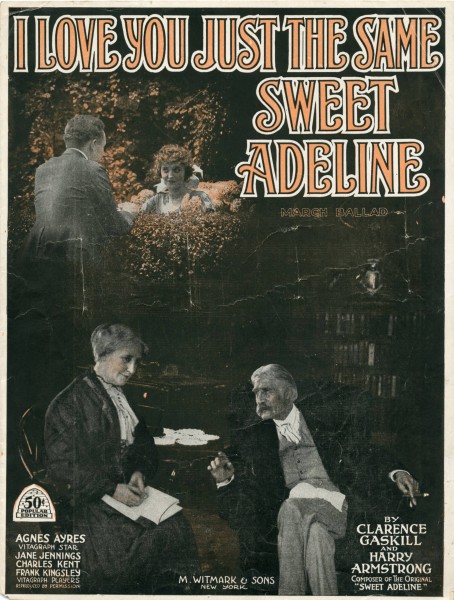 Sheet music cover - I LOVE YOU JUST THE SAME - SWEET ADELINE (1919)