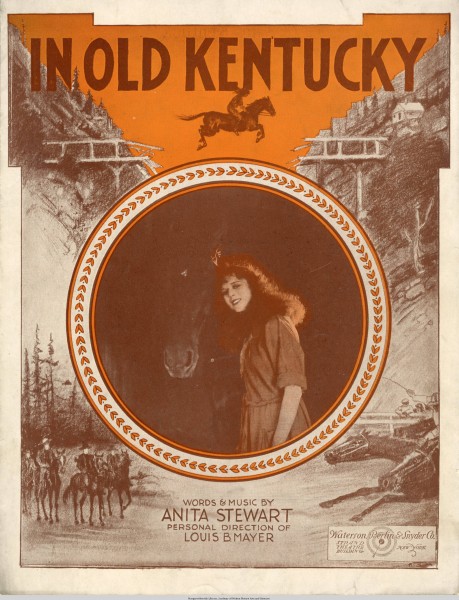 Sheet music cover - IN OLD KENTUCKY (1919)