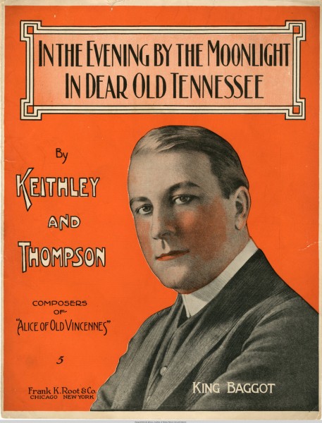 Sheet music cover - IN THE EVENING BY THE MOONLIGHT - IN DEAR OLD TENNESSEE (1914)