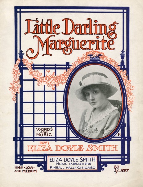 Sheet music cover - LITTLE DARLING MARGUERITE (1919)