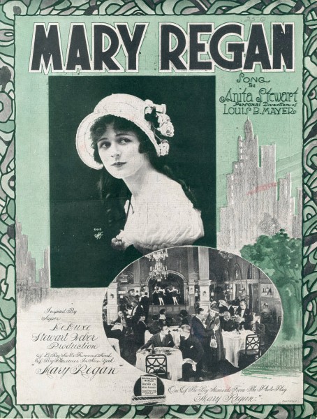 Sheet music cover - MARY REGAN (1919)