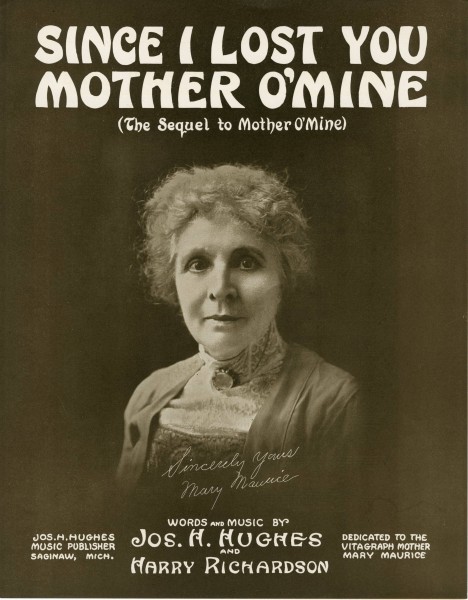 Sheet music cover - SINCE I LOST YOU, MOTHER O'MINE (1915)