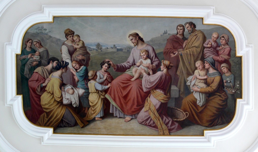 Stafflangen Pfarrkirche Deckengemälde Jesus und Kinder