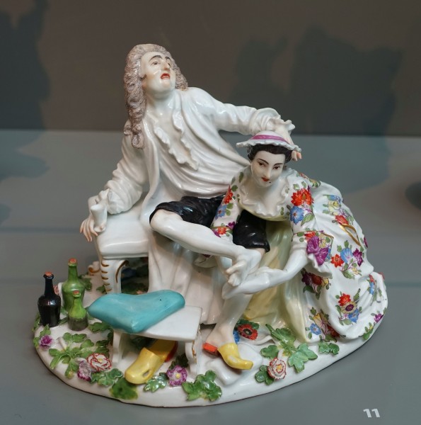 The Gout Sufferer, Johann Joachim Kaendler, Meissen Porcelain Factory, c. 1745-1750, hard-paste porcelain - Wadsworth Atheneum - Hartford, CT - DSC05328