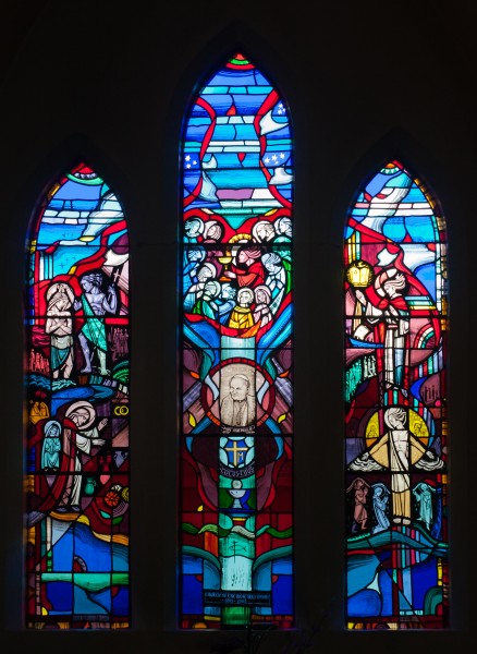 Tullow Church of the Most Holy Rosary South Transept Window Mysteries of Light and Pope John Paul II 2013 09 06