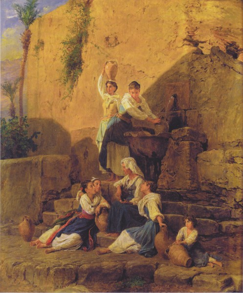 Waldmüller - Am Brunnen von Taormina