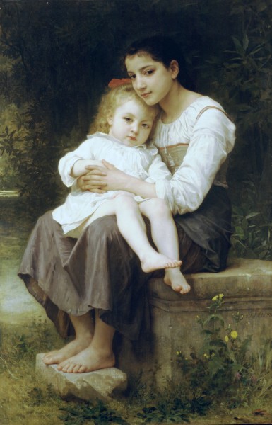 William-Adolphe Bouguereau (1825-1905) - Big Sis' (1886)