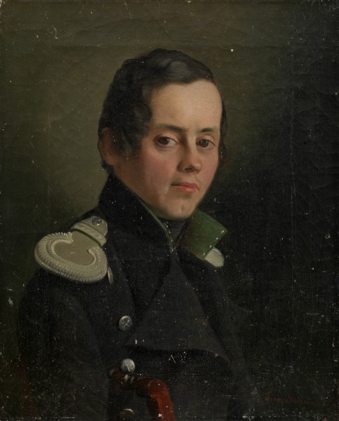 Young officer by F.Tulov (1841, priv.coll)