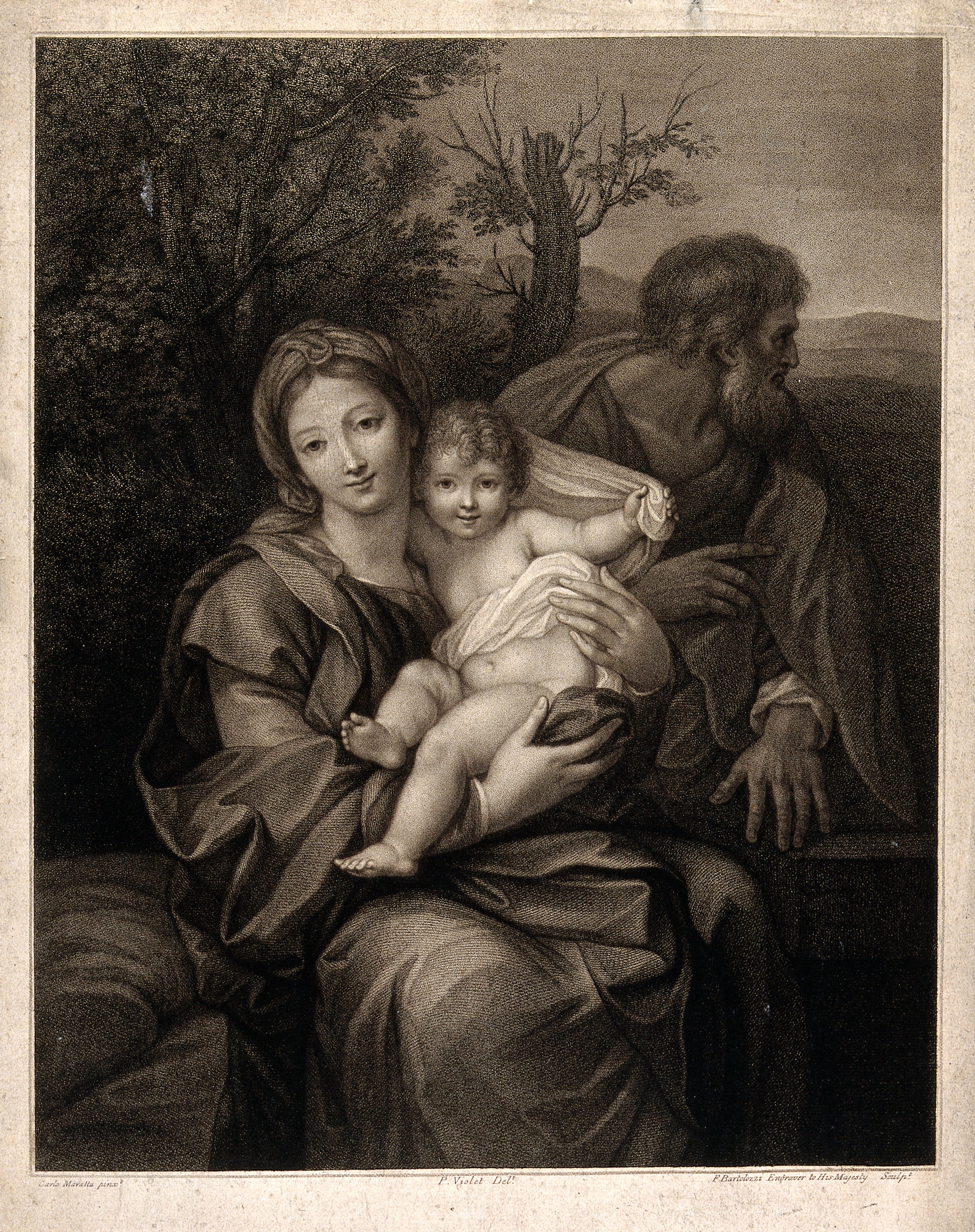 Saint Mary (the Blessed Virgin) and Saint Joseph with the Ch Wellcome V0033855