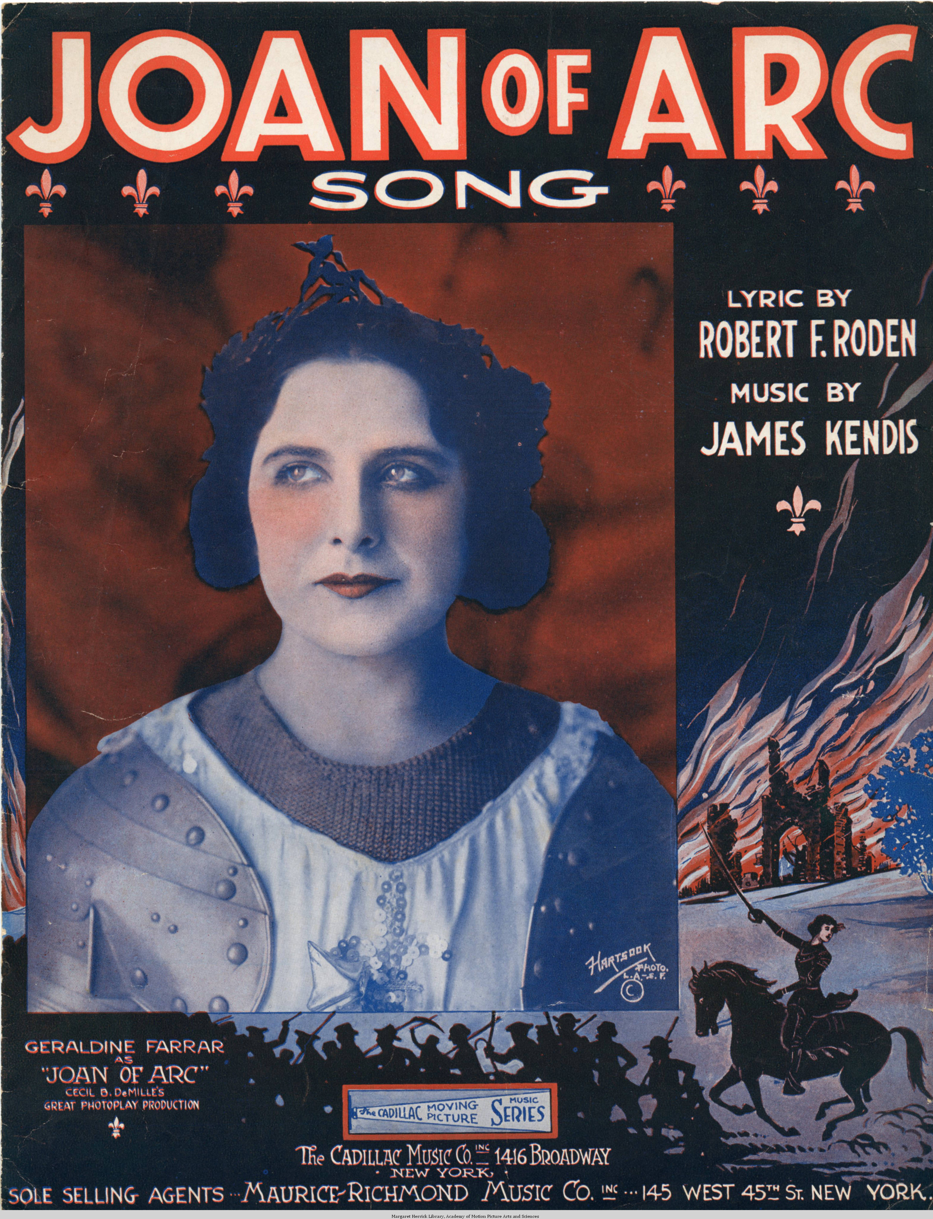 Sheet music cover - JOAN OF ARC - SONG (1916)