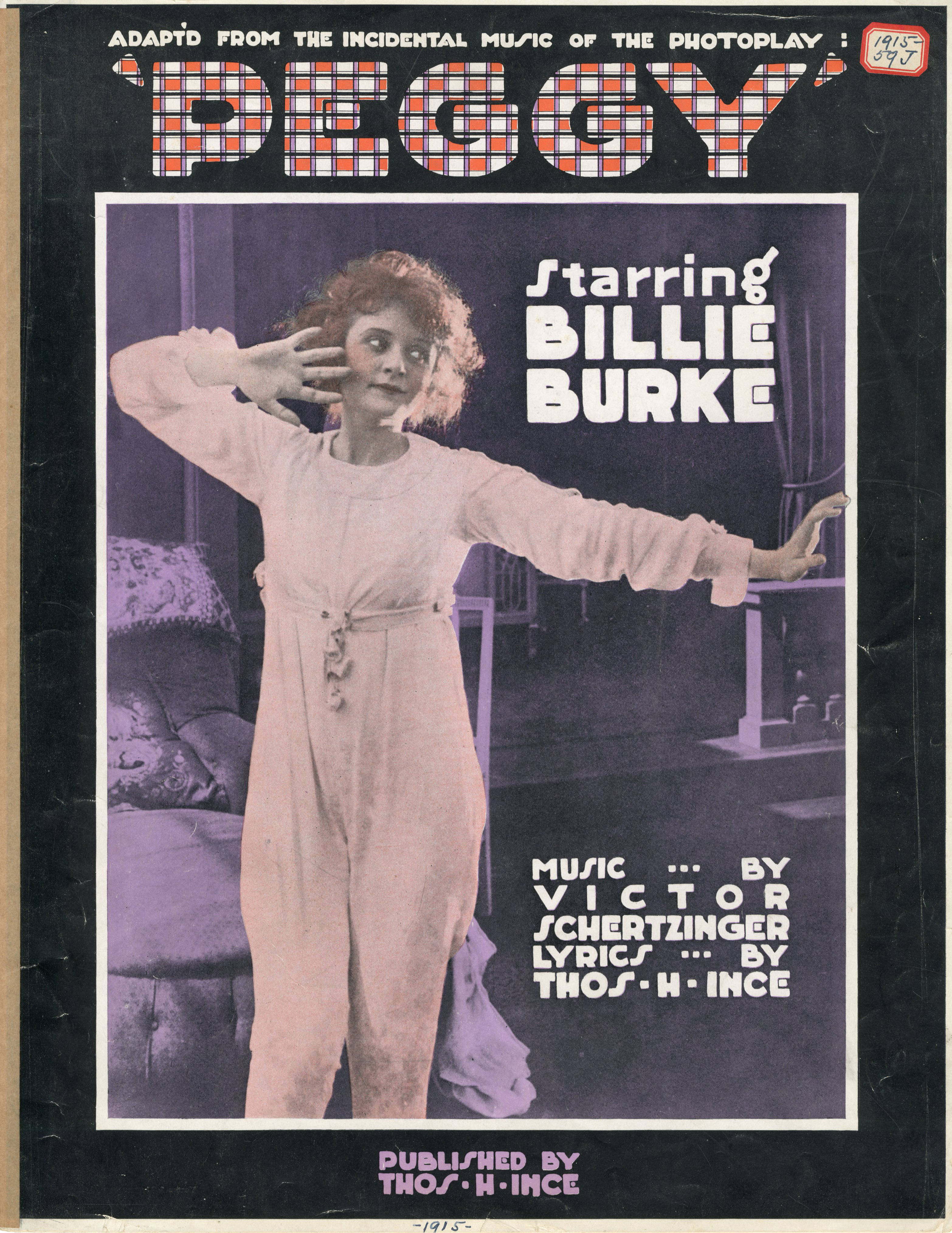 Sheet music cover - PEGGY (1915)