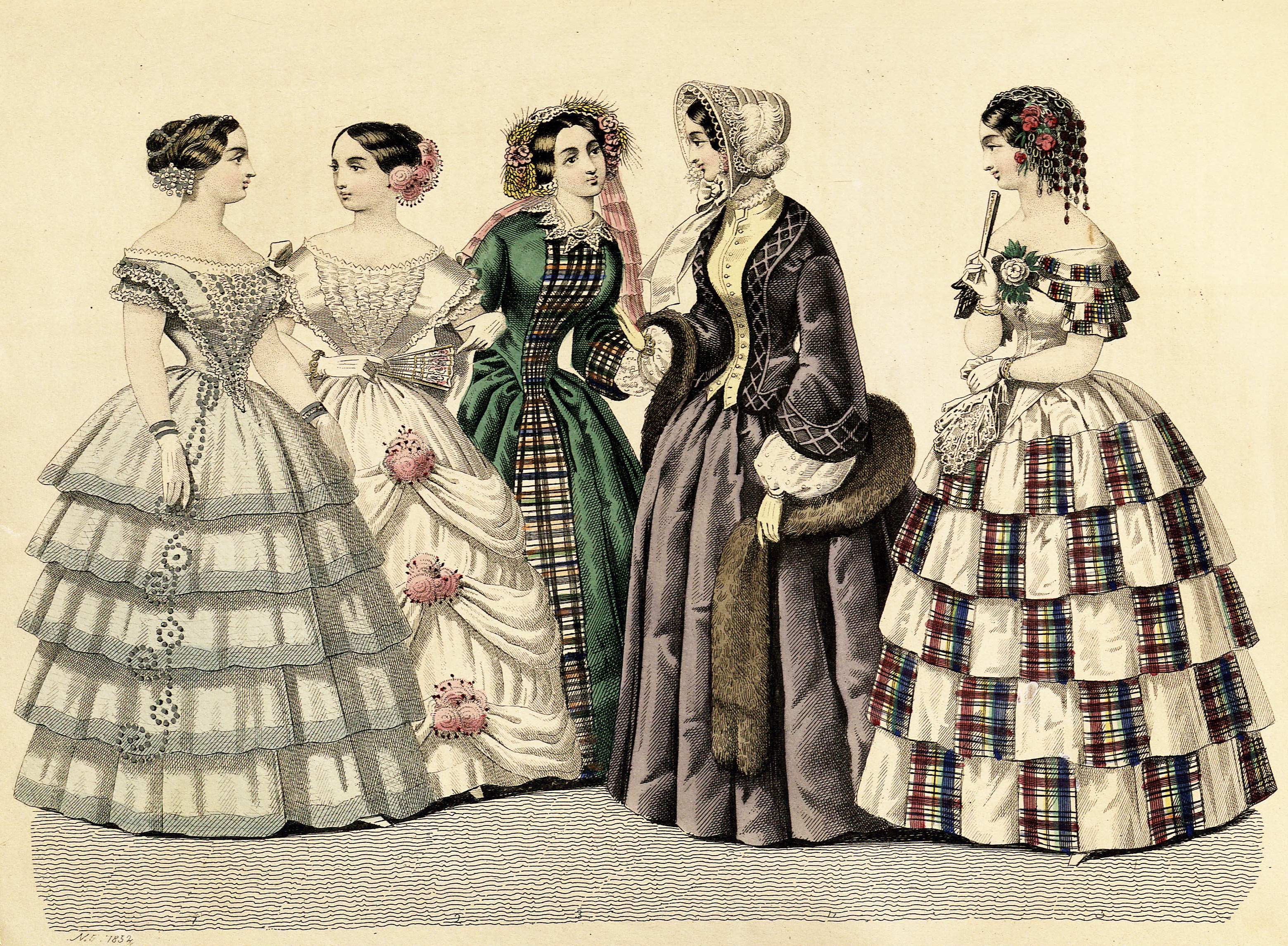 Stockholms mode-journal- Tidskrift för den eleganta werlden 1852, illustration nr 5