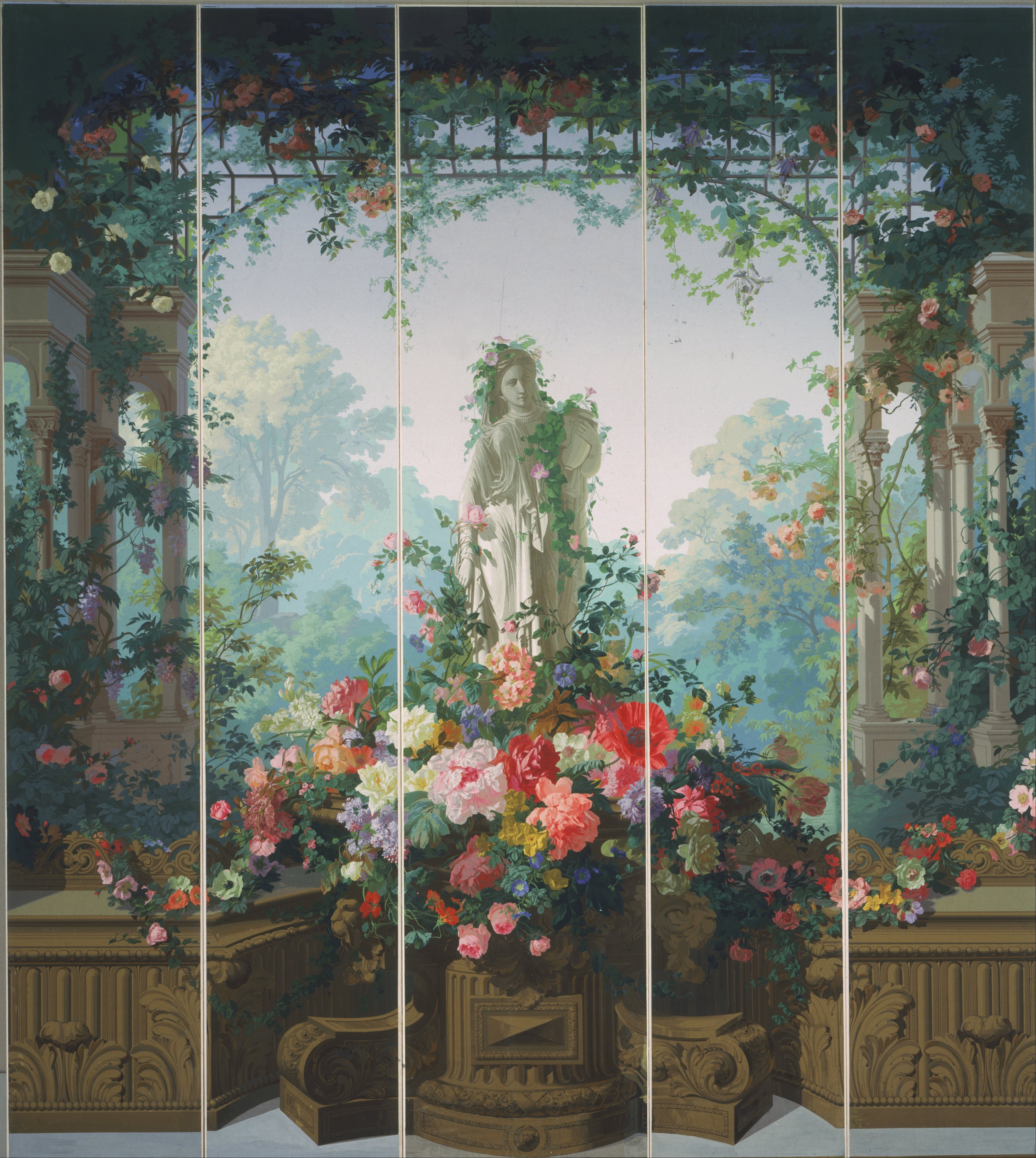 Designed by Édouard Muller (called Rosenmuller), French or Swiss - Garden of Armida Wallpaper - Google Art Project