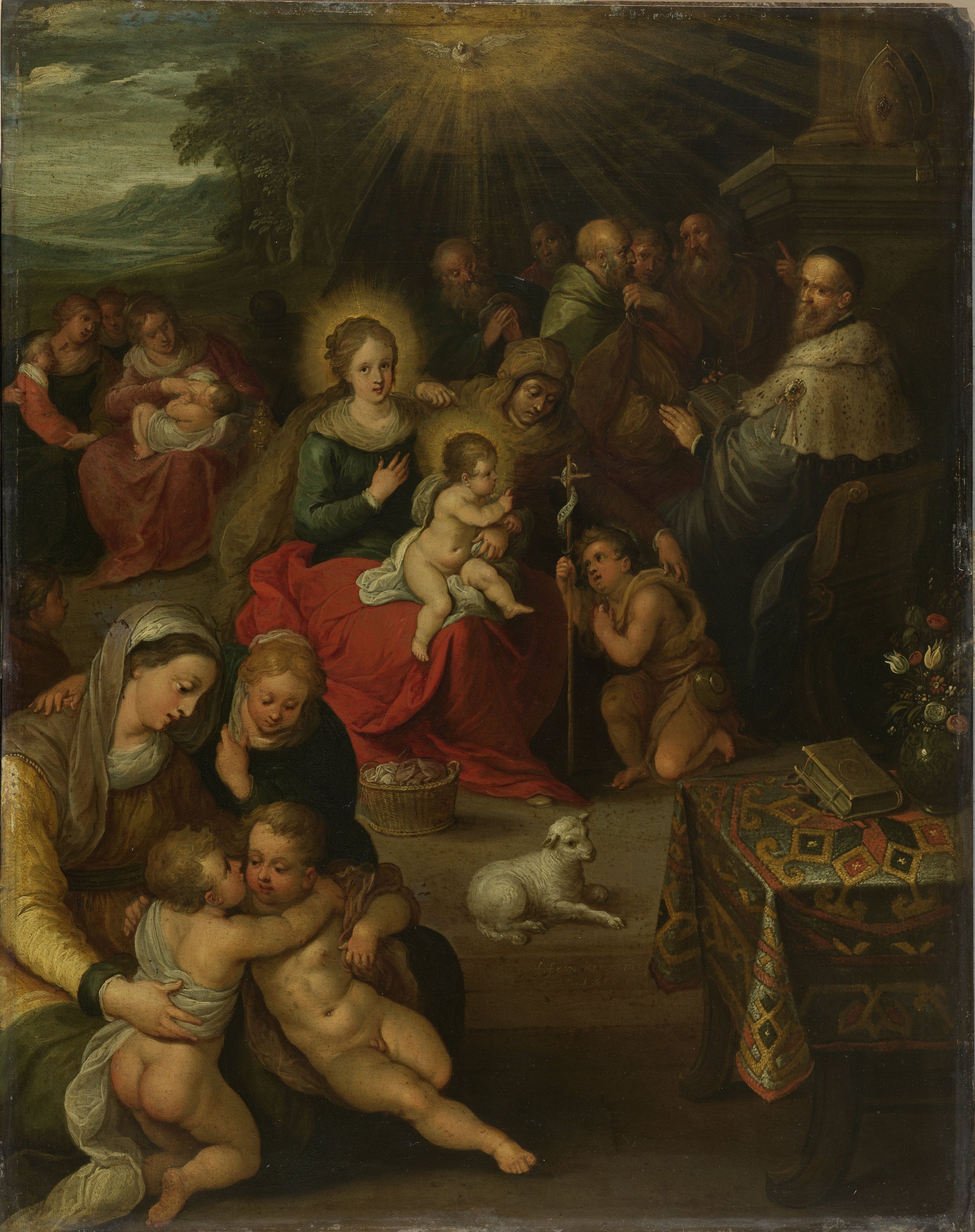 Frans Francken (II) - Allegorie op het Christuskind als het lam Gods