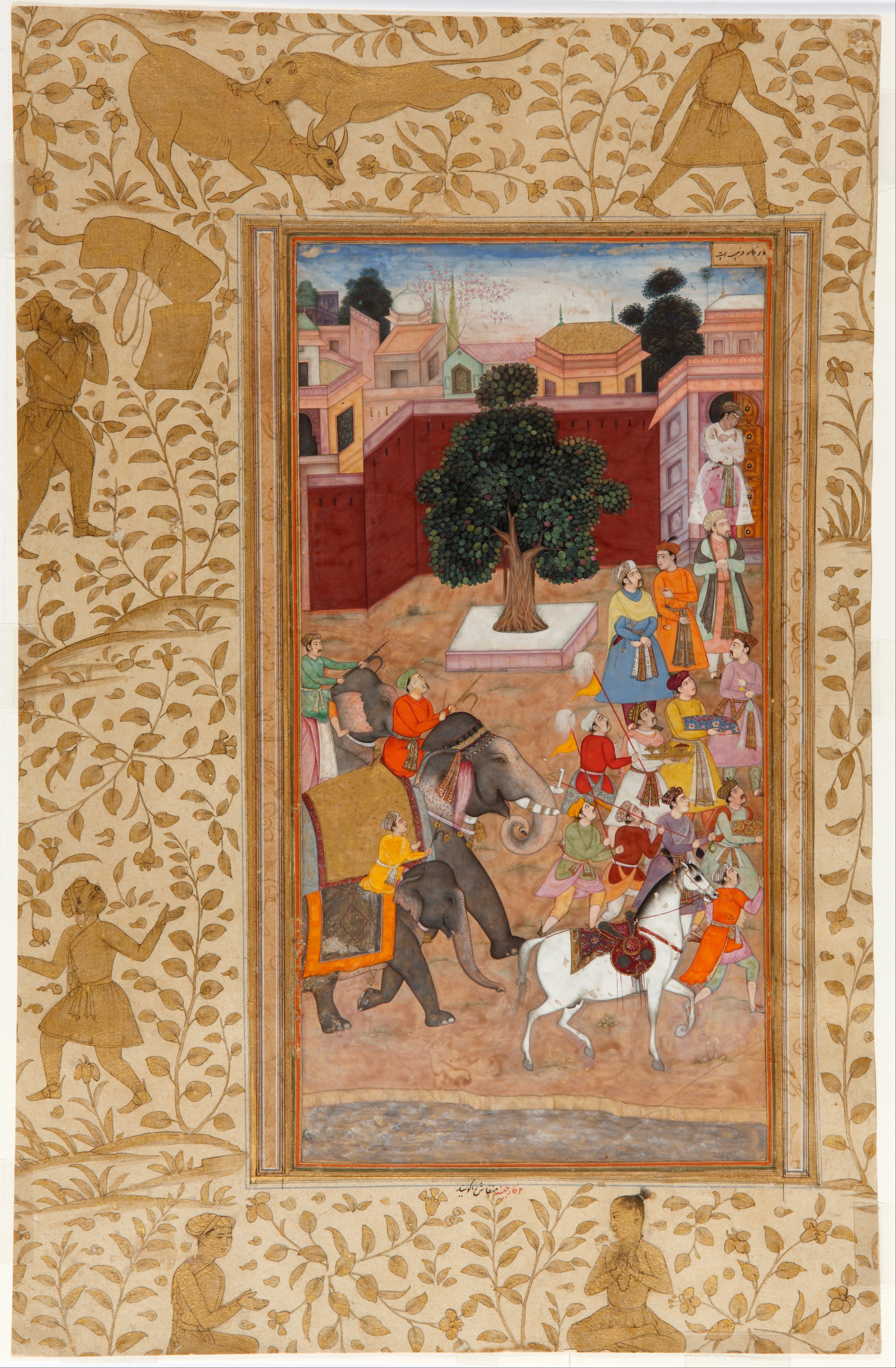 Procession of the Emperor of Akbar in the Akbar Namah of Abu-l Fazl - Google Art Project