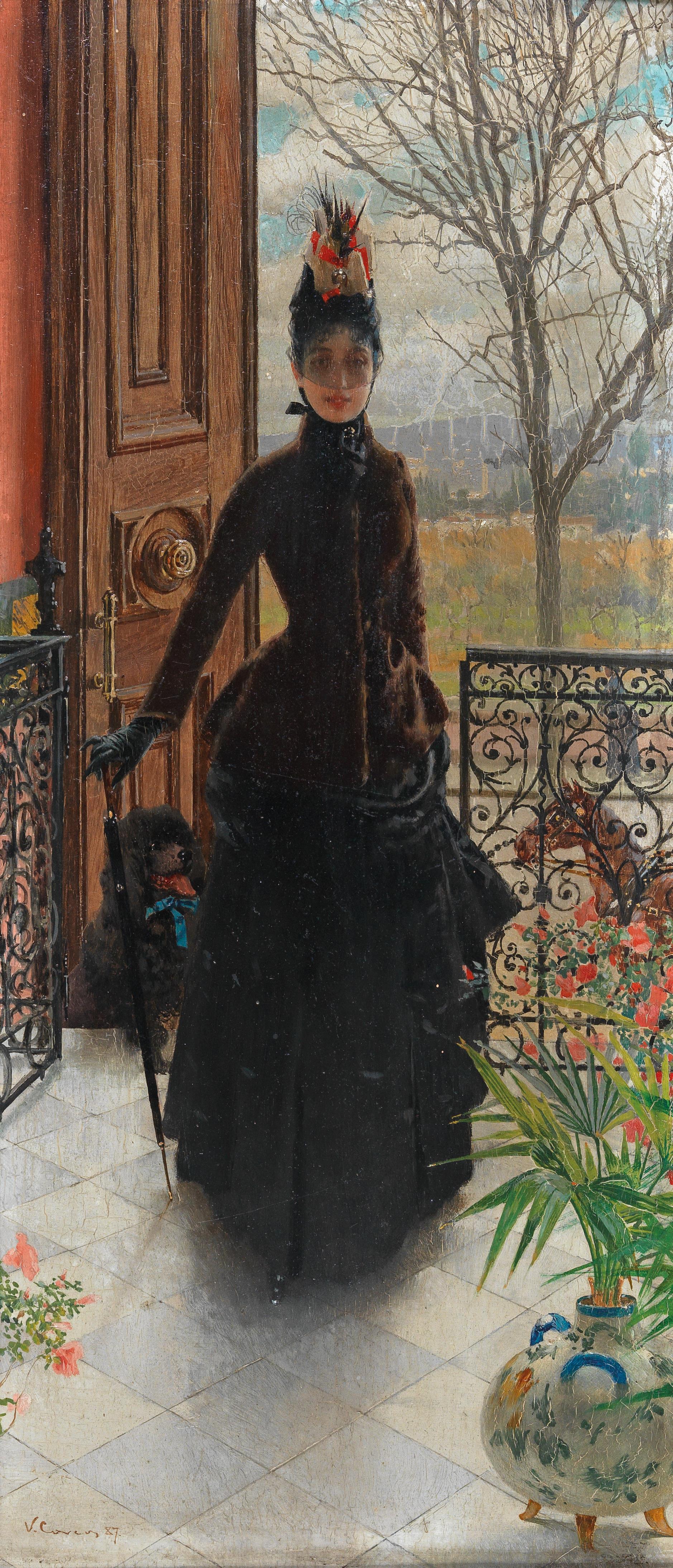 Vittorio Matteo Corcos Eine elegante Dame 1887