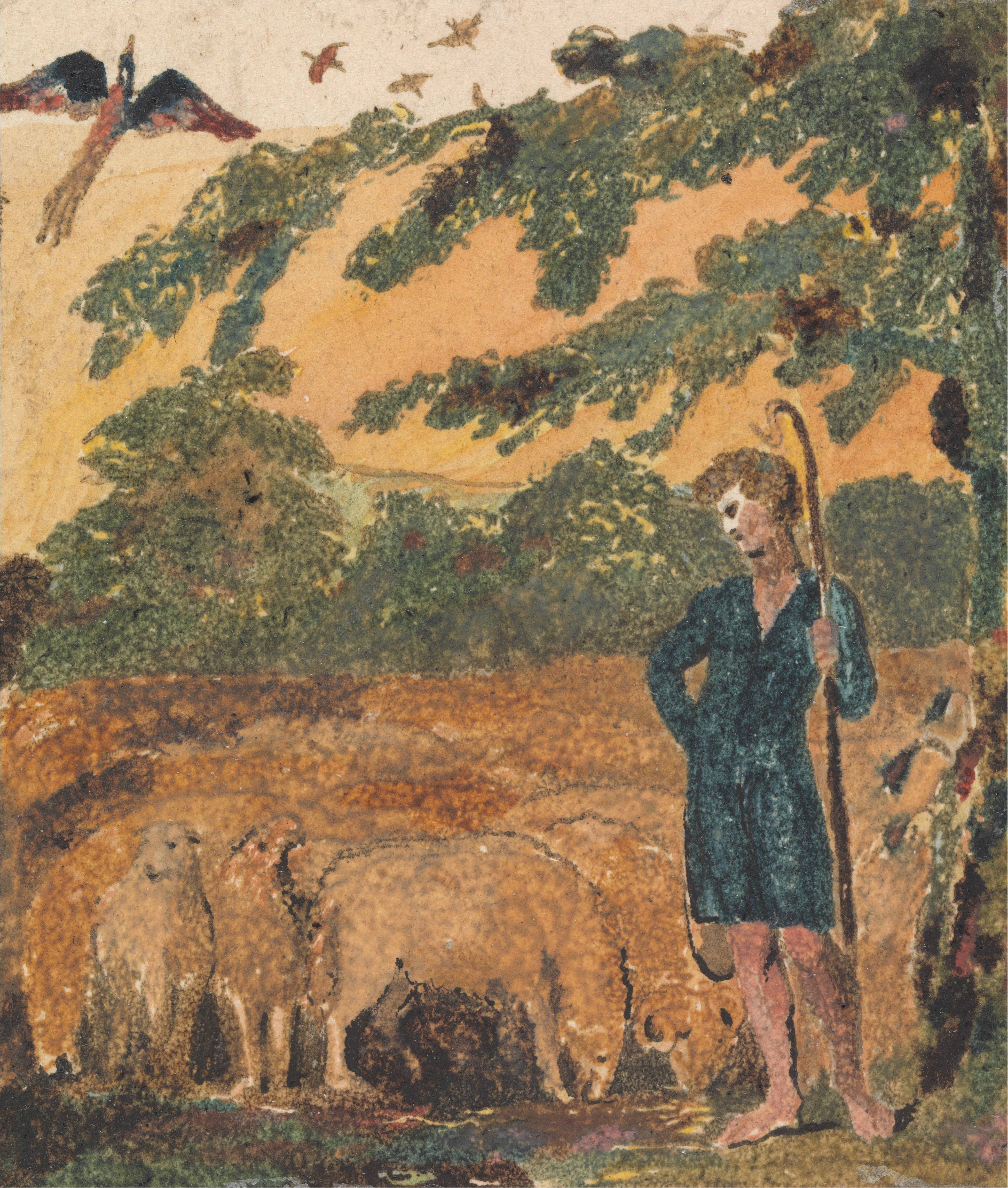 William Blake - The Shepherd, from Songs of Innocence - Google Art Project