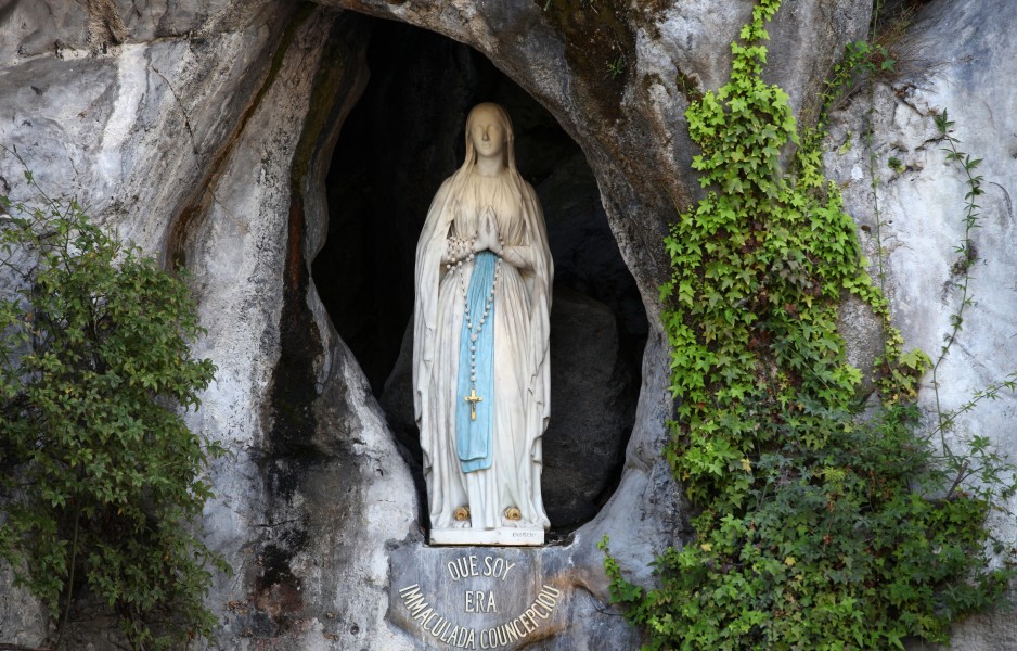 a statue of Our Lady in Lourdes, France, August 2013, picture 14