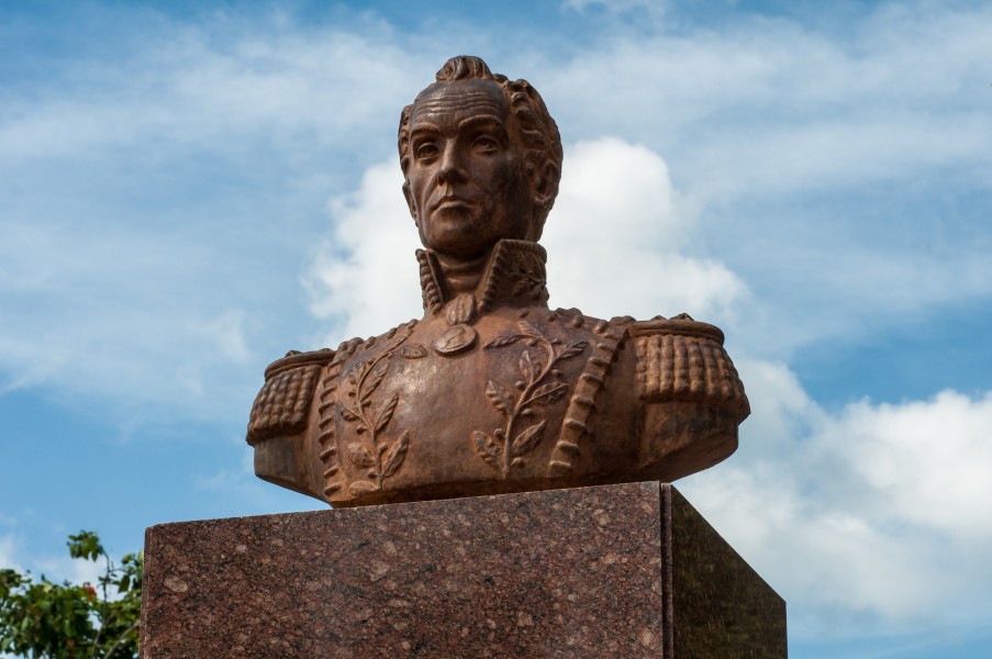 Bust of the Liberator, Simon Bolivar at Punta de Piedras