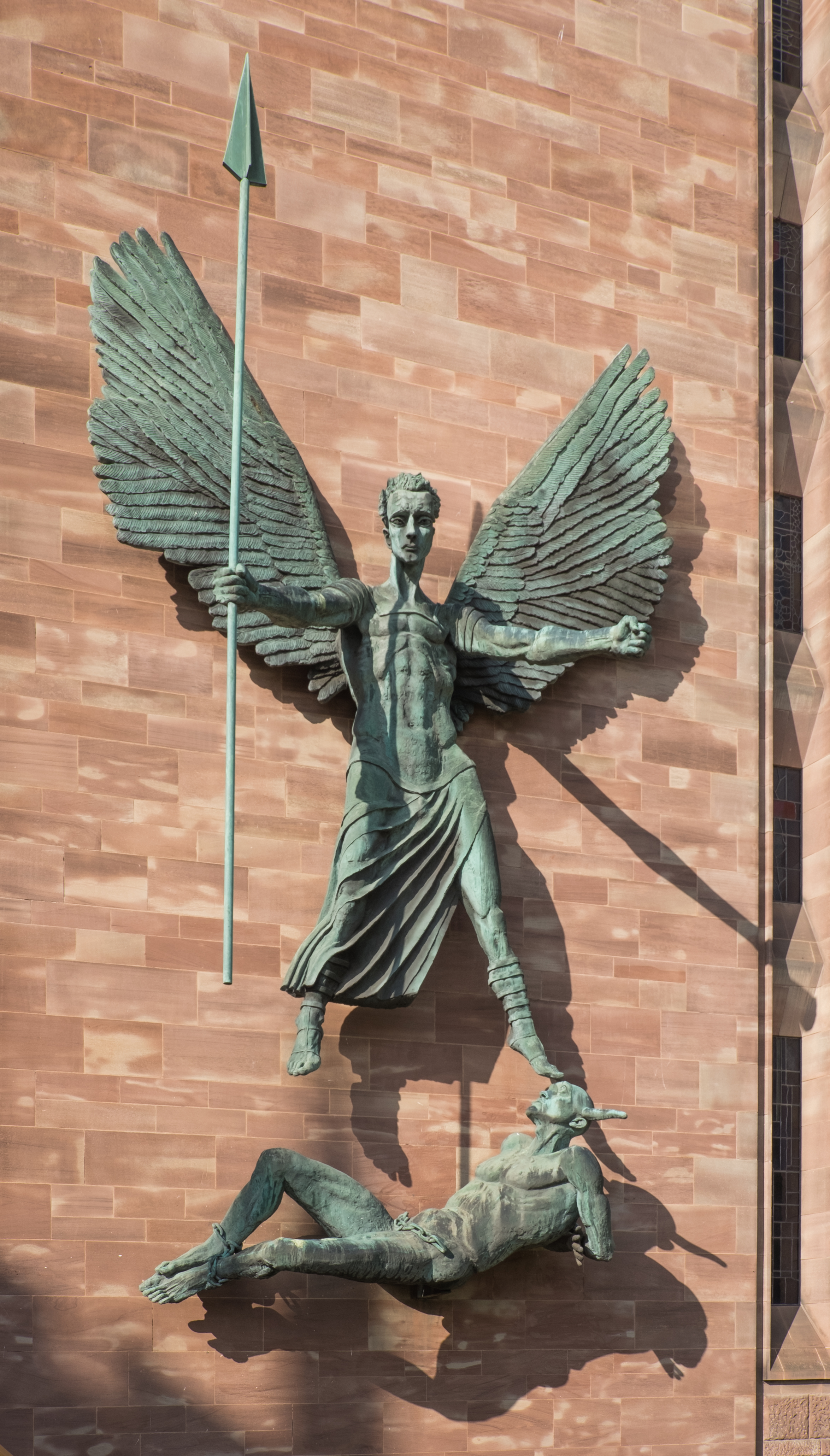 St Michael's victory over the Devil by Sir Jacob Epstein, Coventry Cathedral