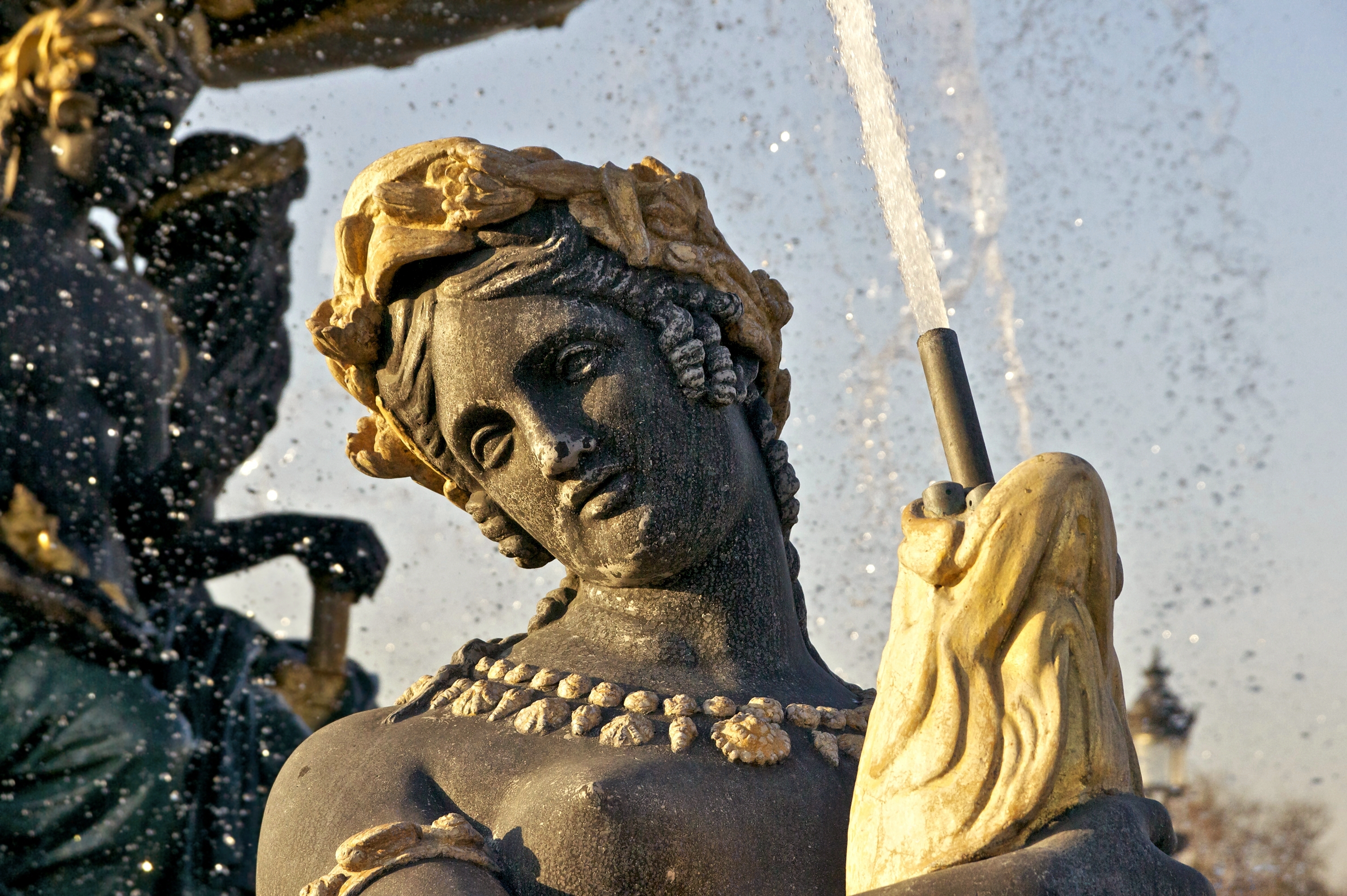 Tête de néréide Fontaine des mers Concorde Paris