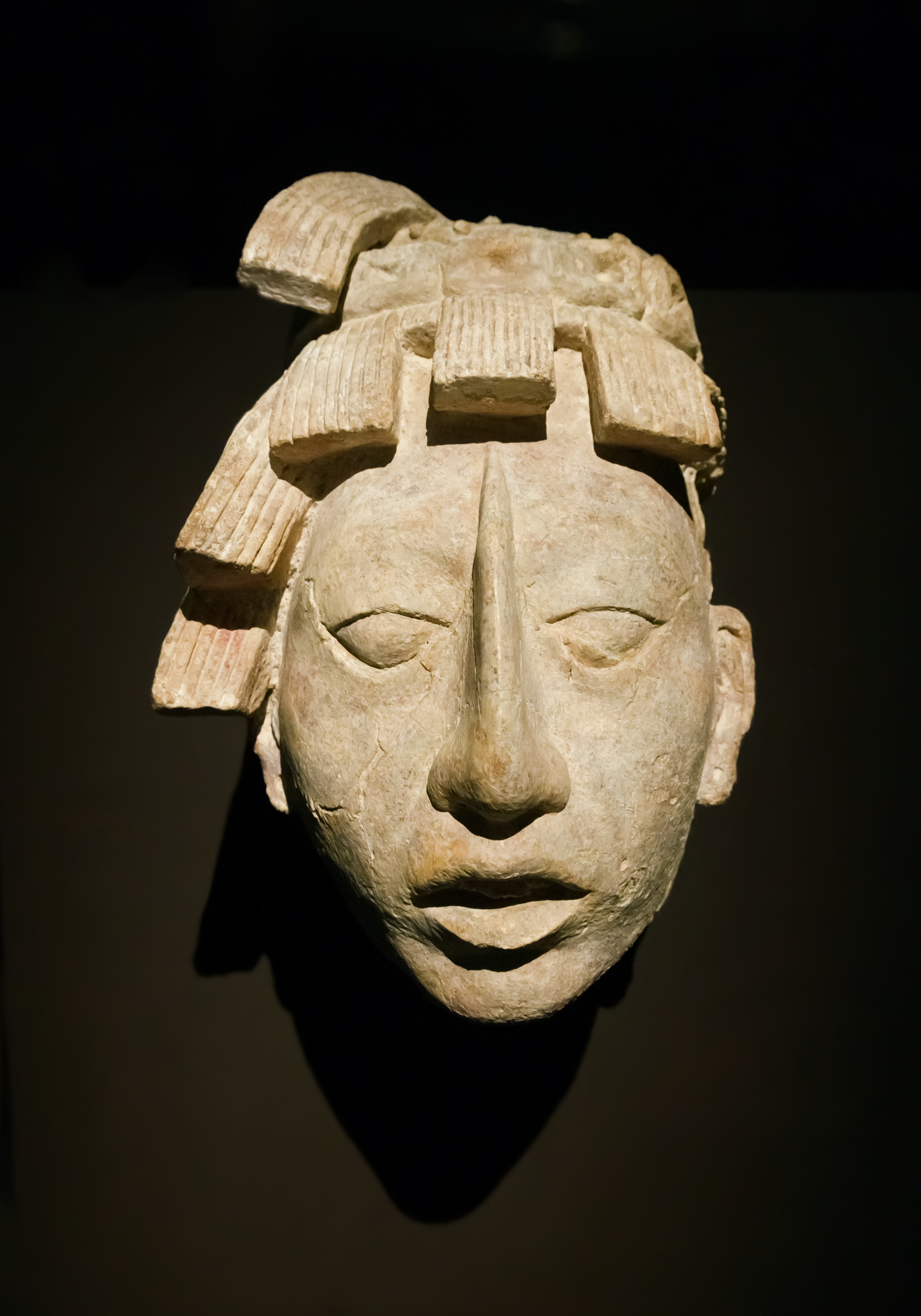 Tête de Pakal adolescent, Palenque, exposition 
