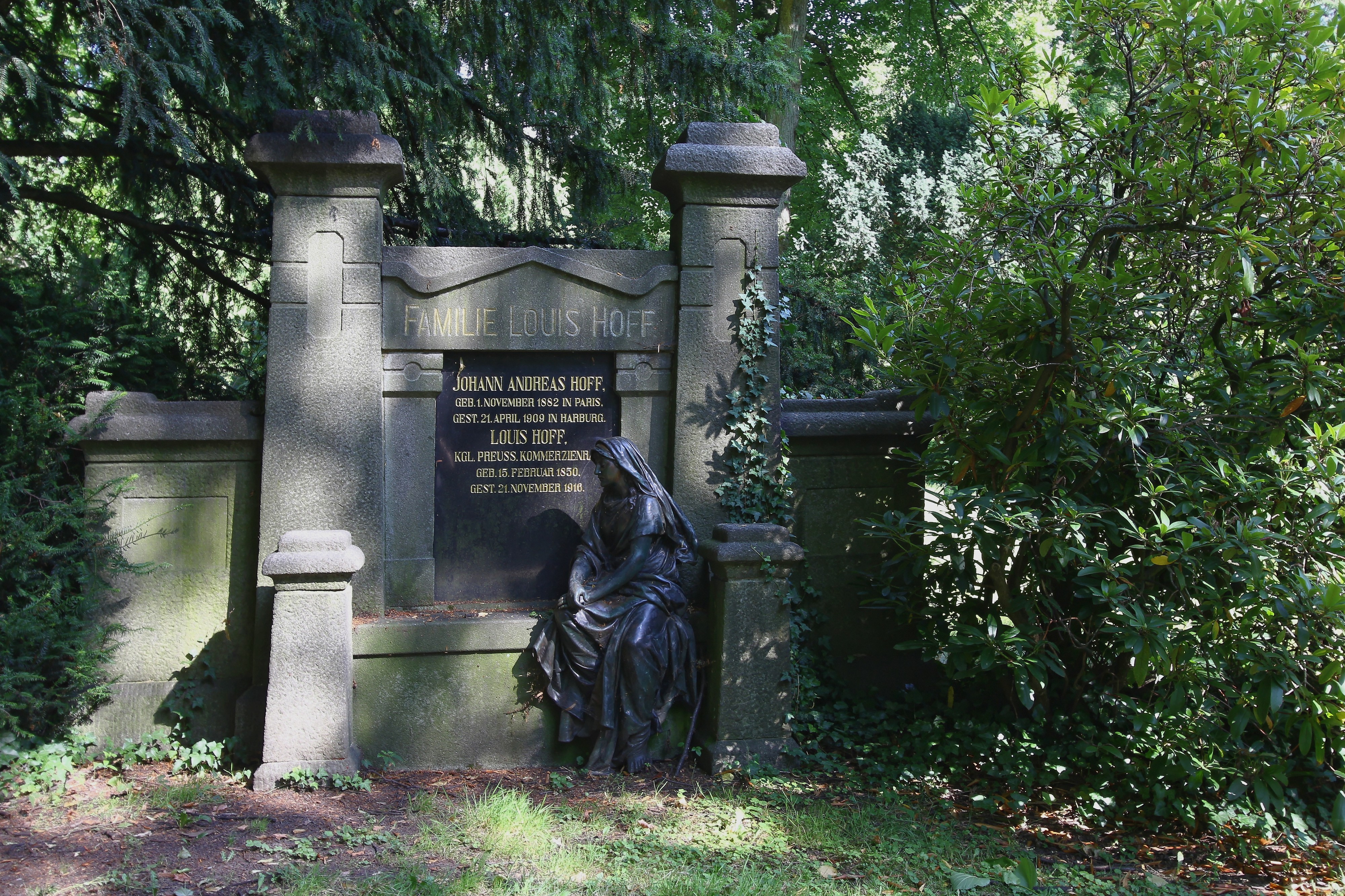 Alter Friedhof Harburg Grabmal Hoff