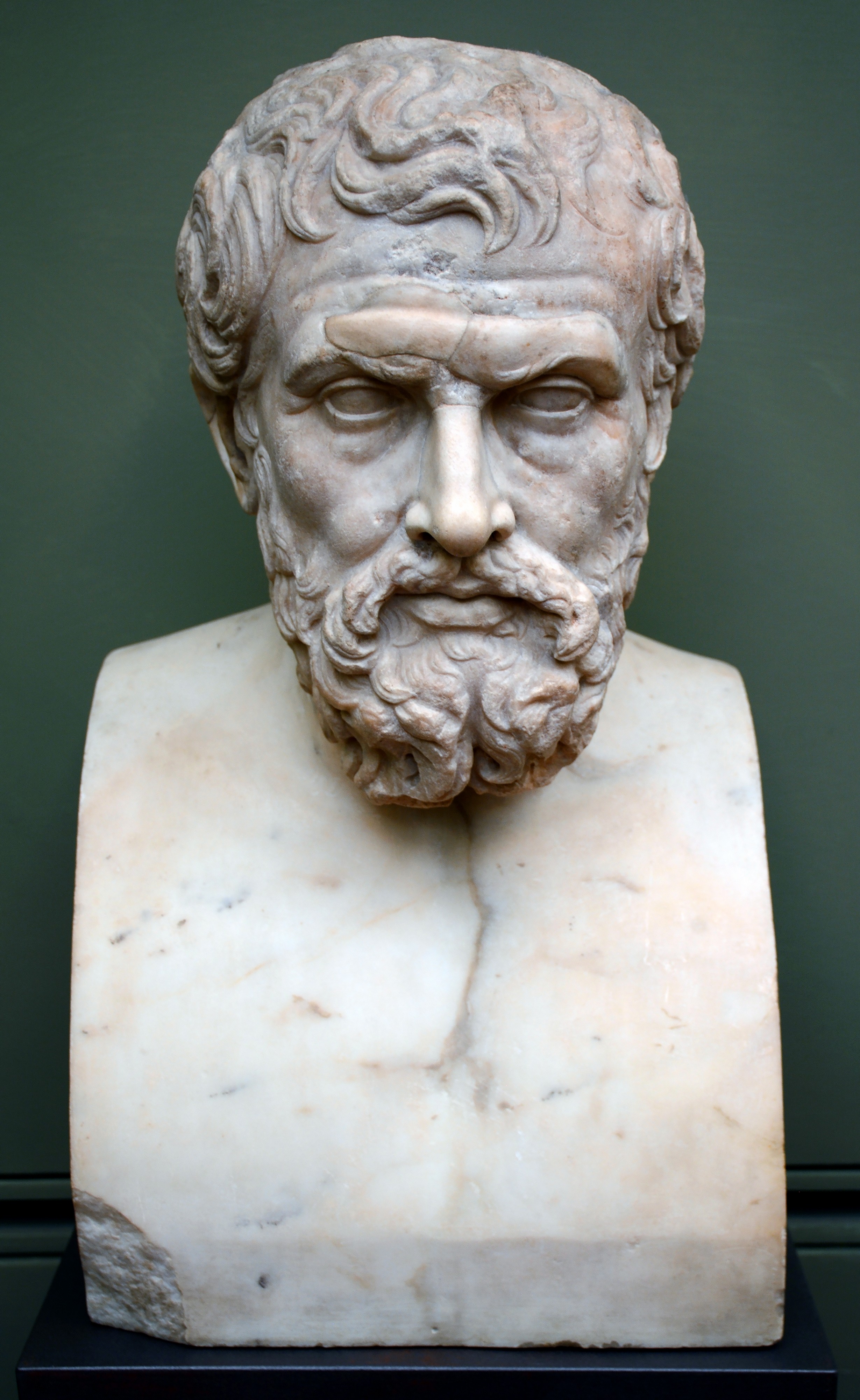 Bust of a man on herm (known as Xenocrates)