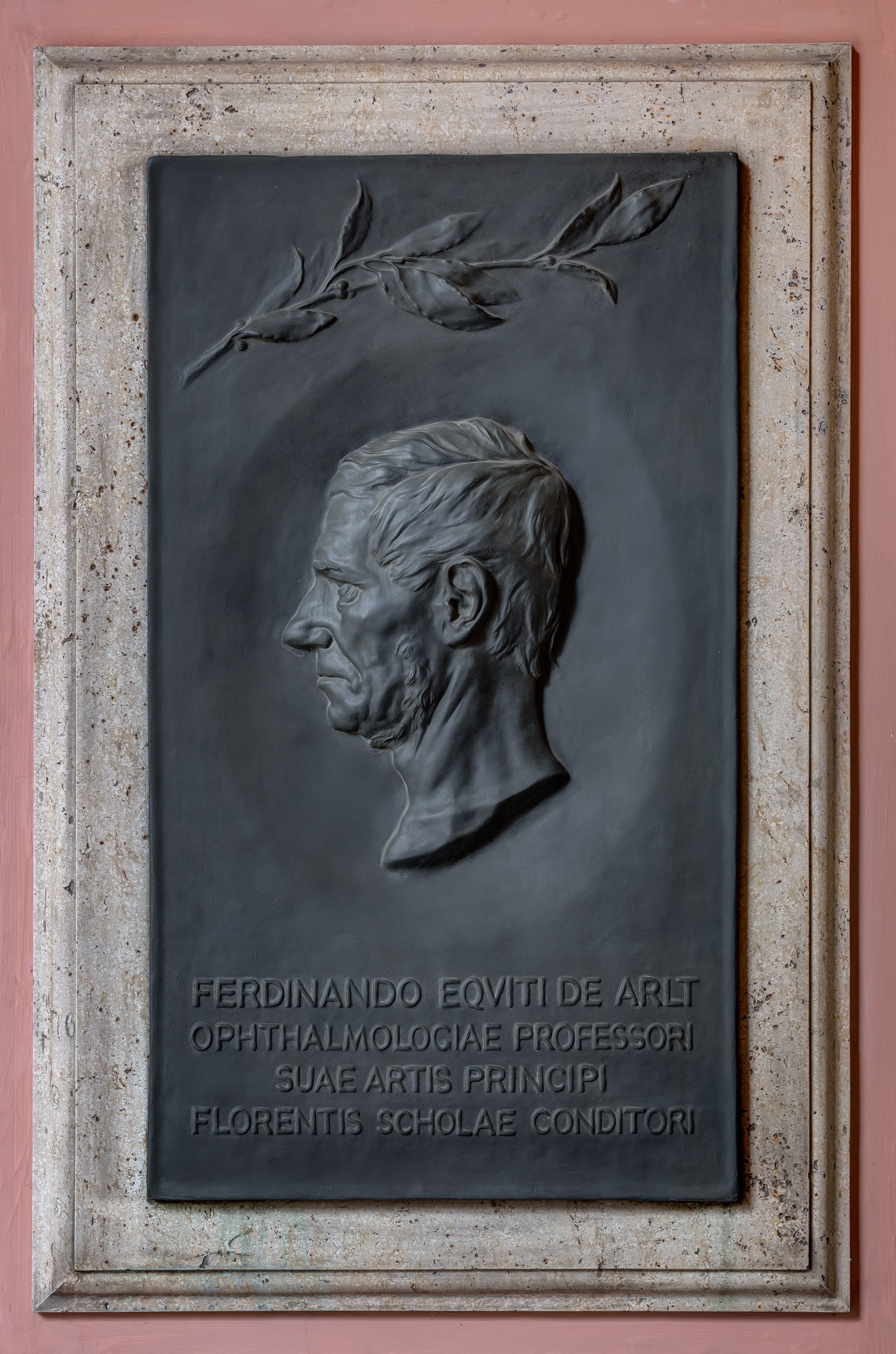 Ferdinand von Arlt (1812-1887), Nr. 80 basrelief (bronze) in the Arkadenhof of the University of Vienna-1402