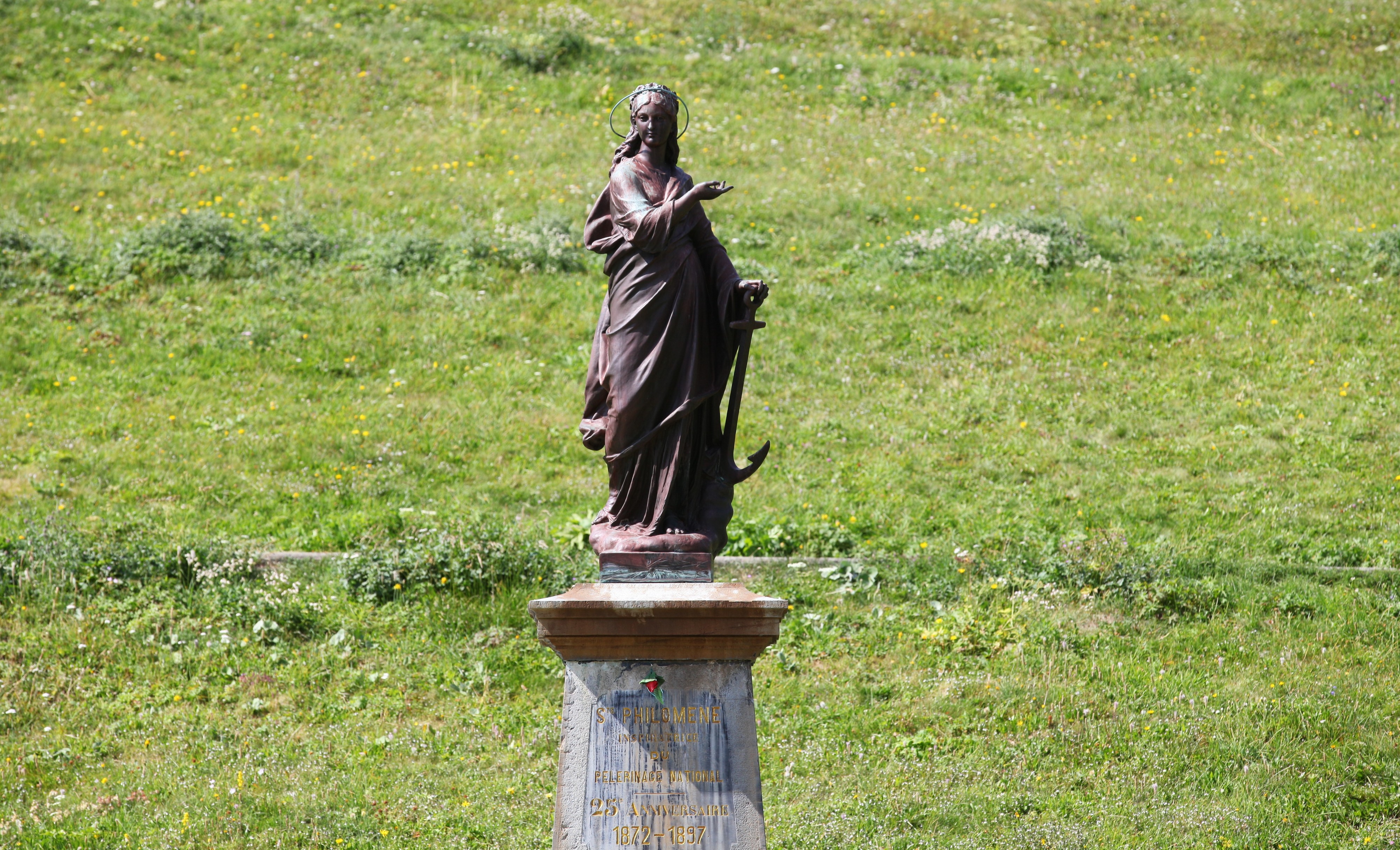 a statue near the La Salette sanctuary, France, Europe, August 2013, picture 2