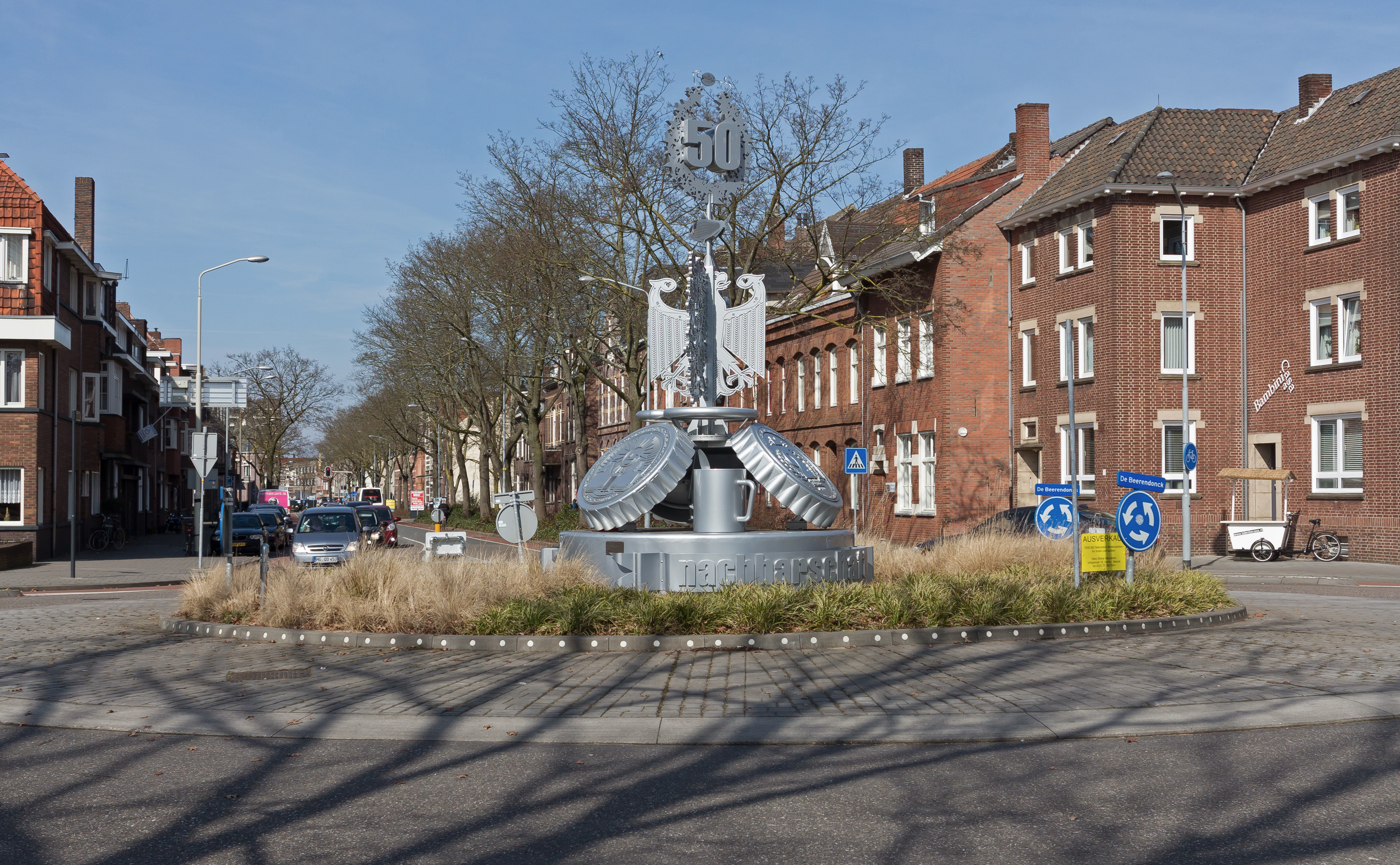 Venlo, Brüder beeld van Arno Coenen op rotonde bij Goltziusstraat positie2 foto1 2016-03-26 11.40