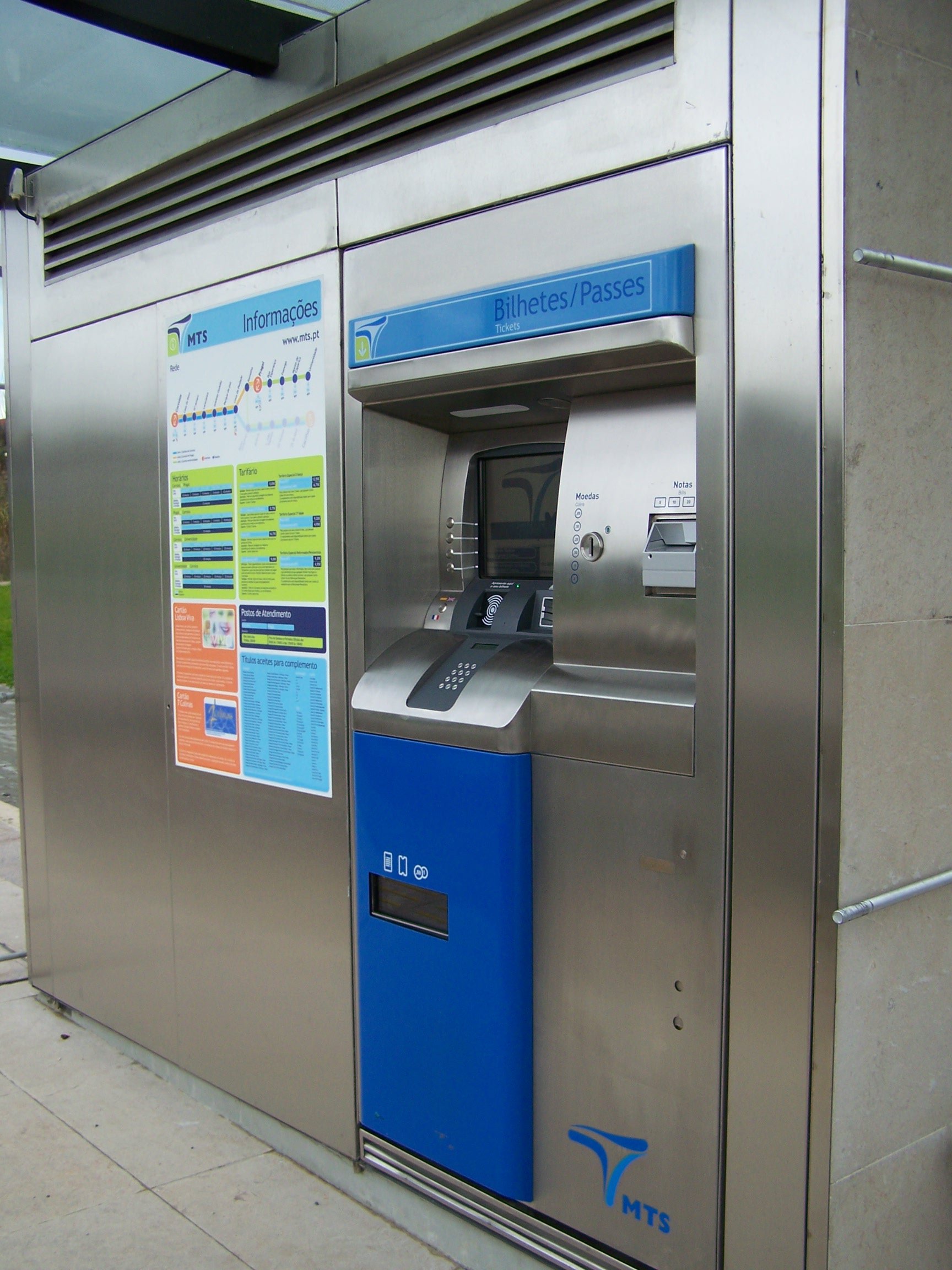 Metro Sul do Tejo Ticket vending machine