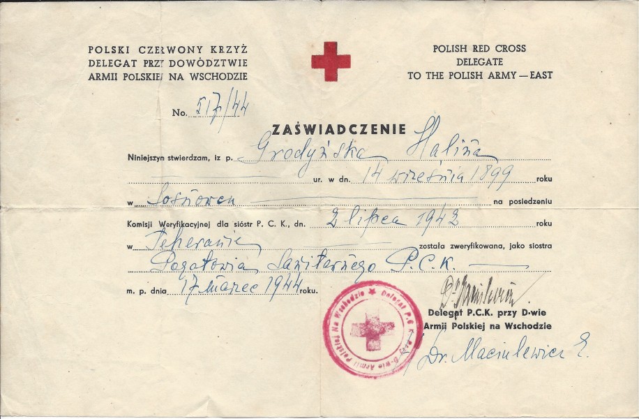 HG Red Cross 1944