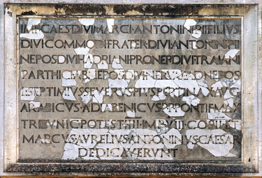Ostia CIL XIV, 00114 Bauinschrift am Theater