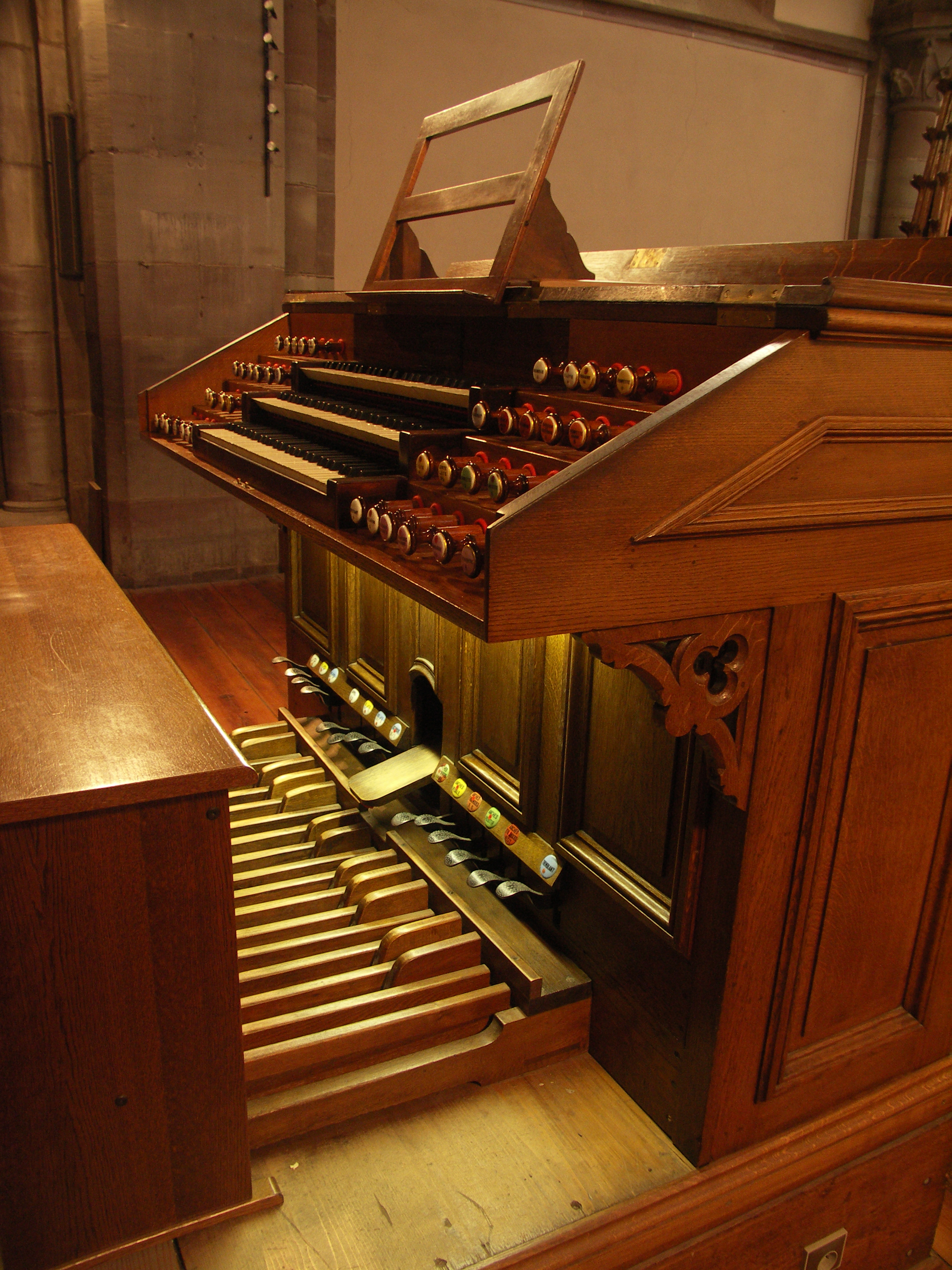 Obernai, orgue Merklin, console - Obernai PICT0171