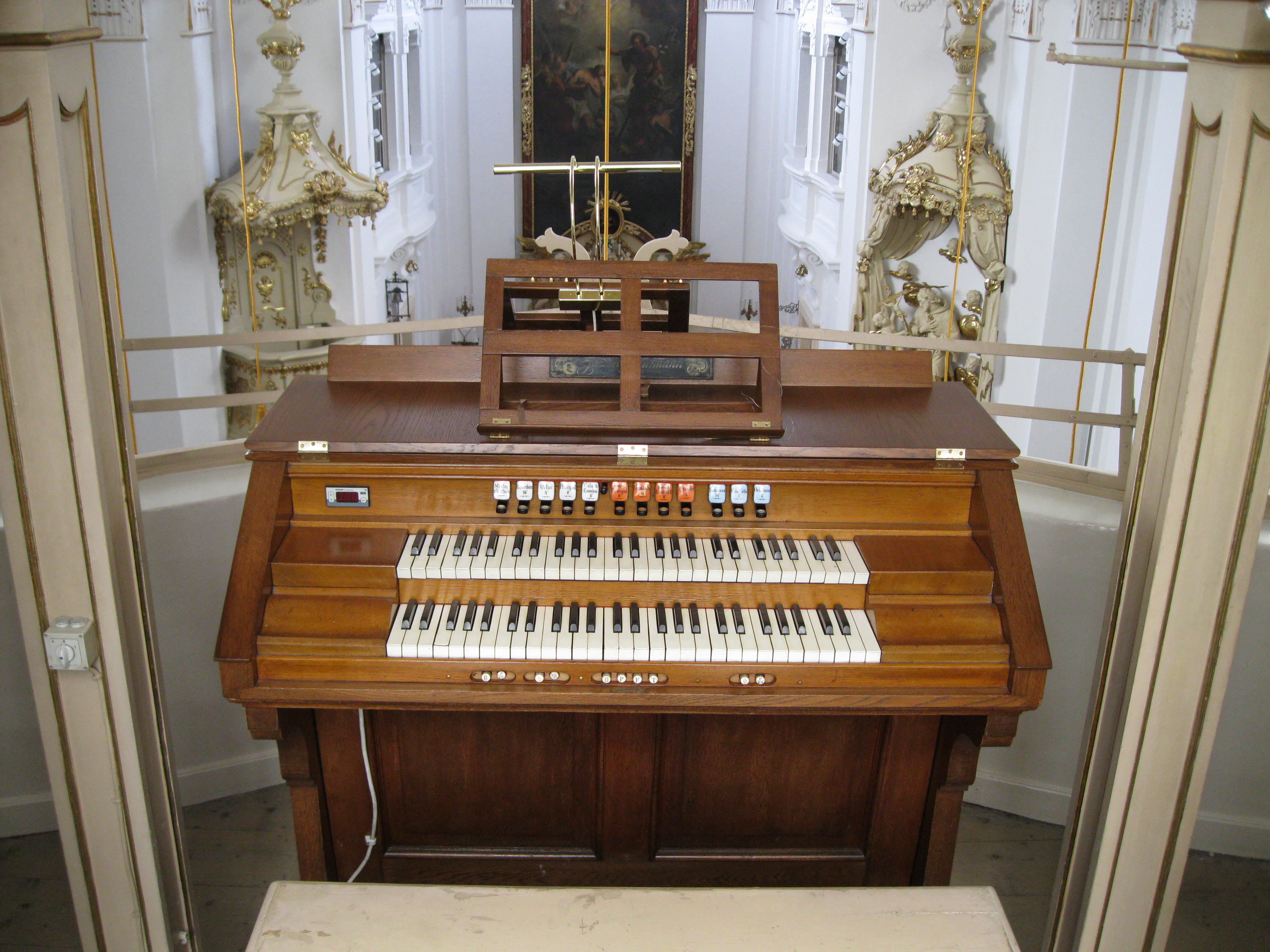 Spieltisch Kauffmann-Orgel Bergkirche Rodaun