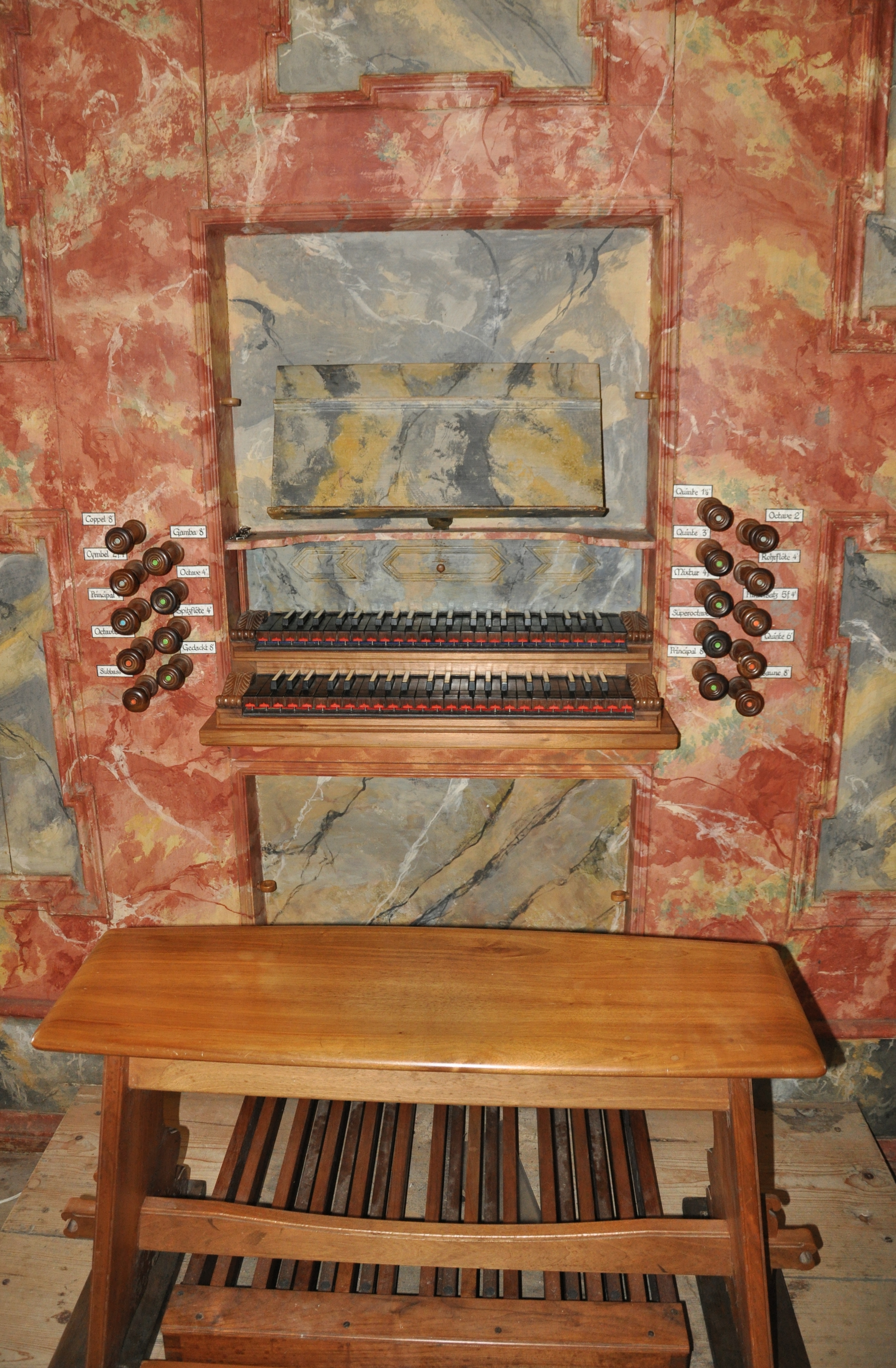 St Katharinenthal Klosterkirche Orgel Spieltisch 1