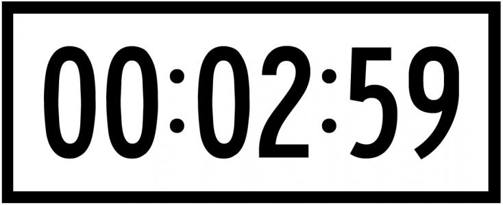 Logo for indie record label, 00:02:59 (2Minutes59)
