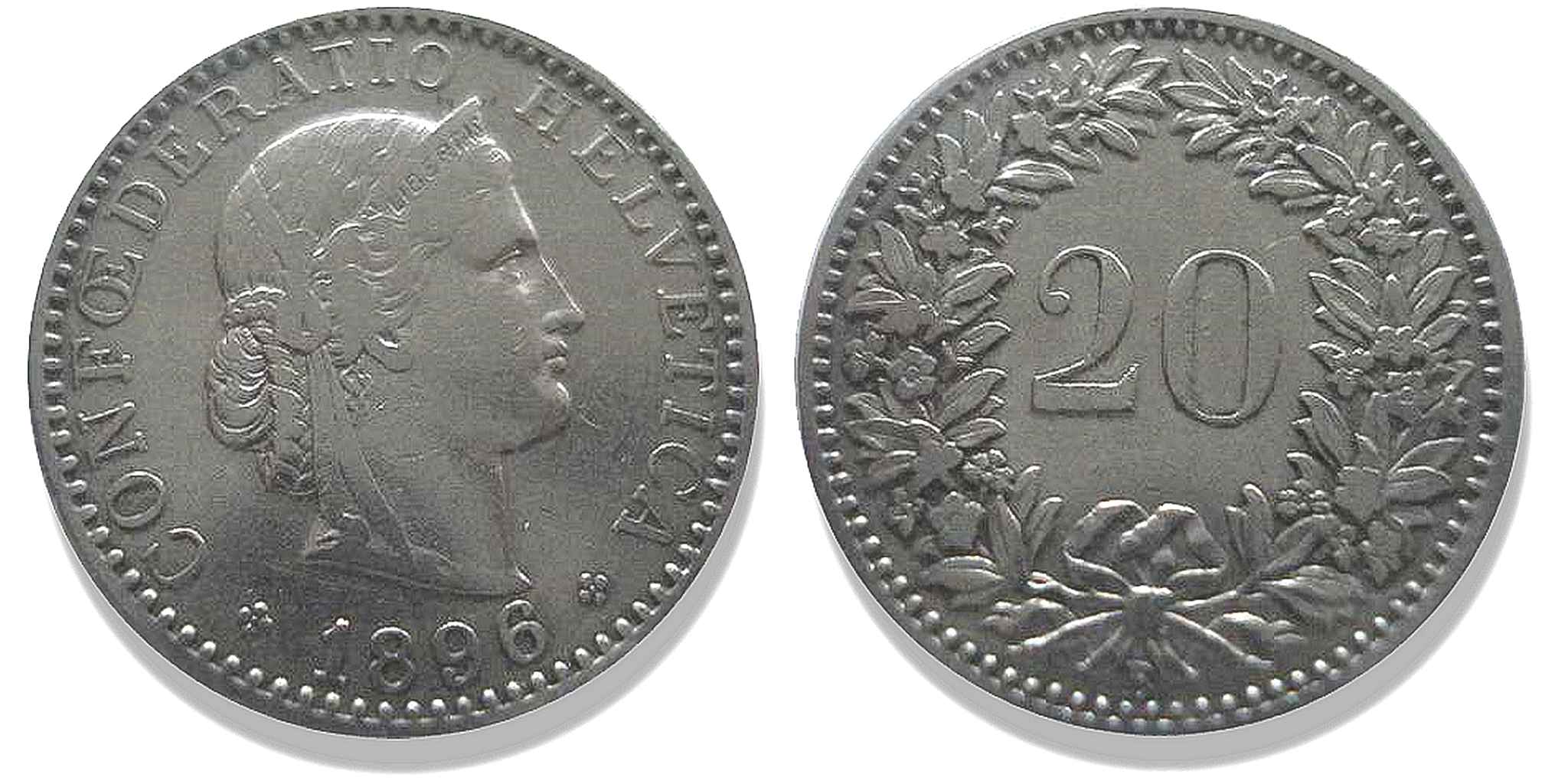 20 centimes 1896 Ni