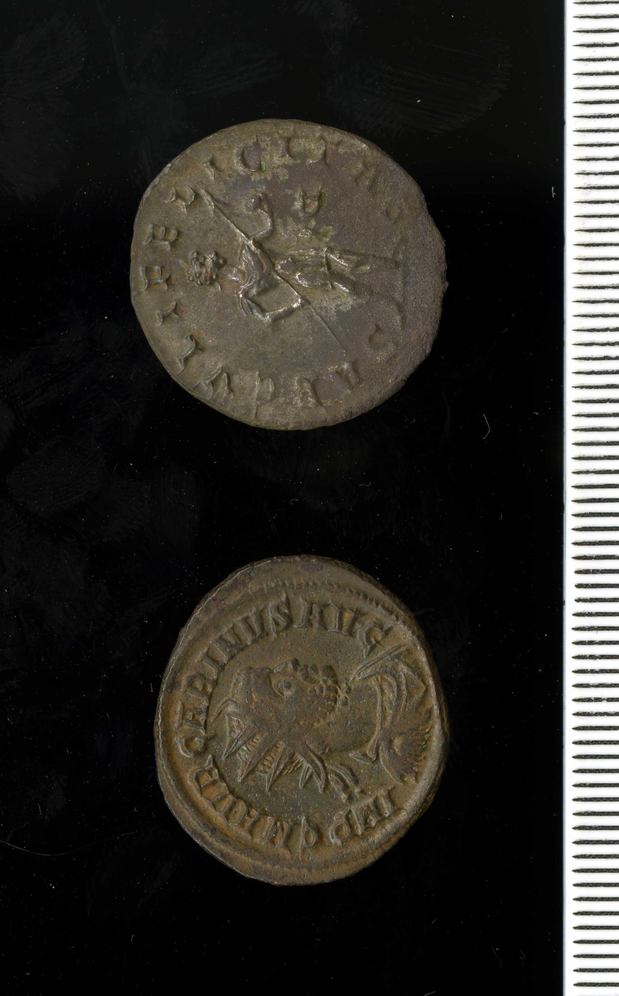 Silver-washed radiate of Carinus 283-5 (11 2 ) Obv + Rev